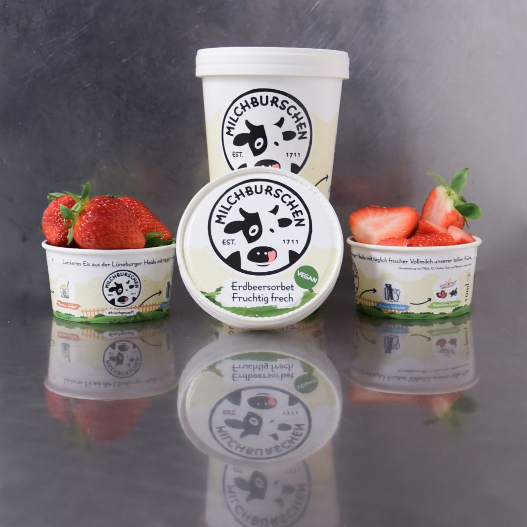 milchburschen-eis Erdbeersorbet